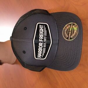 HARBOR FREIGHT Low-Profile Embroidered Trucker Mesh Snapback Cap Hat New